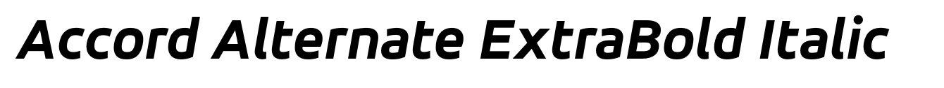Accord Alternate ExtraBold Italic image